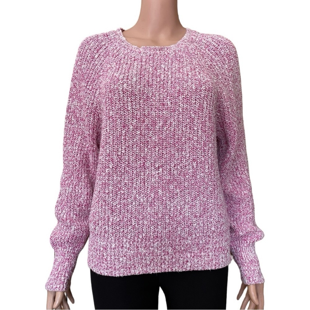 Free People Open Knit Pullover Sweater Cotton/Linen Blend Medium